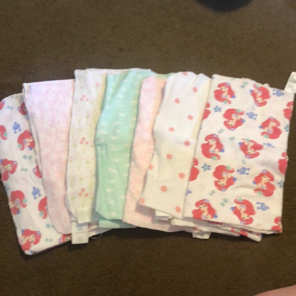 Bundle of fleece burp cloths